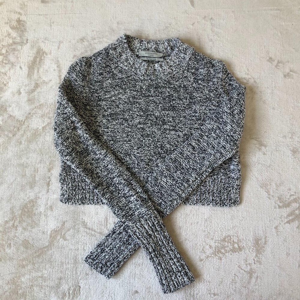 Allsaints Cropped Grey Sweater